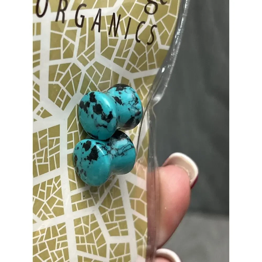 BodyRage Organics Turquoise Plug 00G Wood Ear‎ Gauges